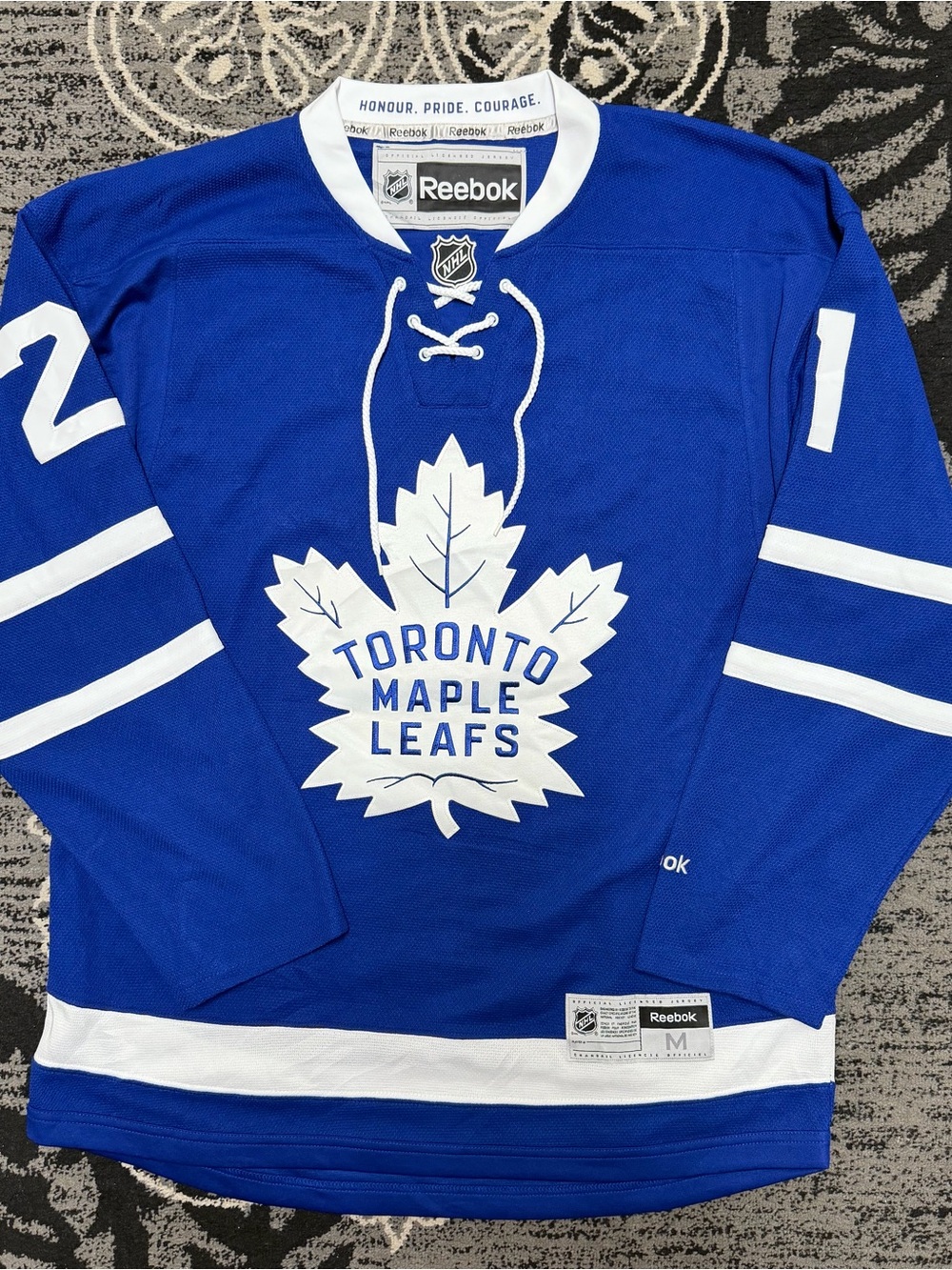 Reebok Toronto Maple Leafs Blue and White NHL Jersey